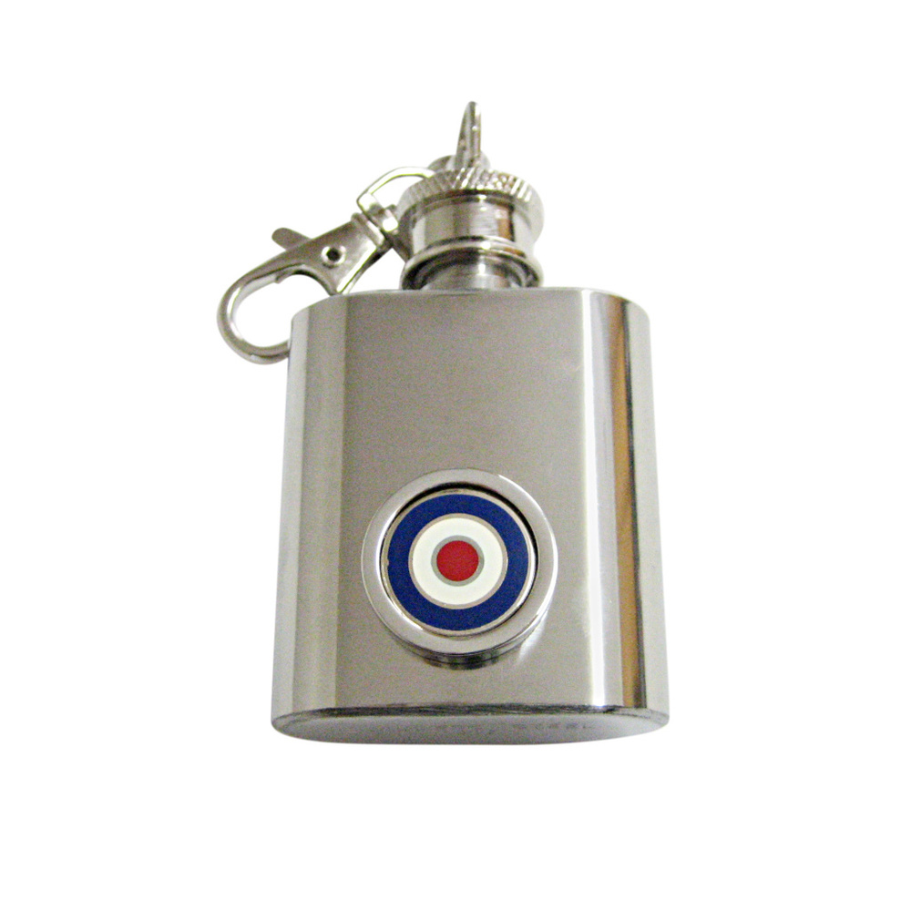Bordered Roundel Design Keychain Flask - image 1